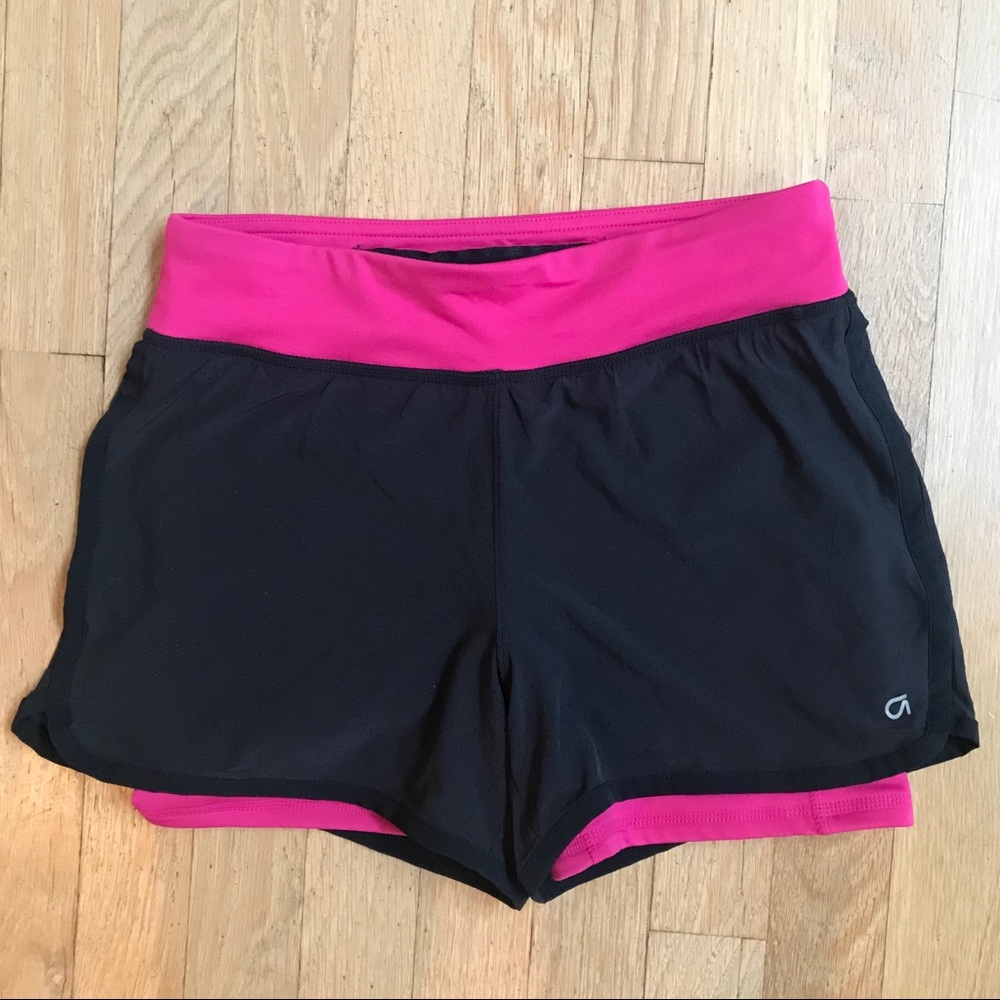 Gap Fit Girls Pink and Black Shorts Size XL